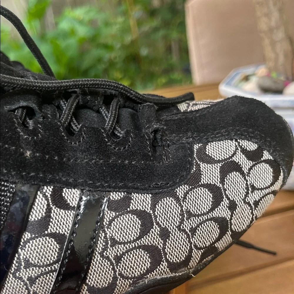 Coach Women's Logo Mesh Lace-Up Sneakers - Black. Authentic. - Picture 8 of 14